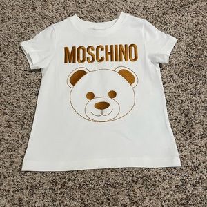 T-shirt with teddy bear embroidery